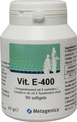 Foto van Metagenics vitamine e 400ie 90cap via drogist