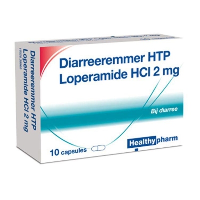 Foto van Healthypharm diarree remmer 2mg/loperamide 10cap via drogist