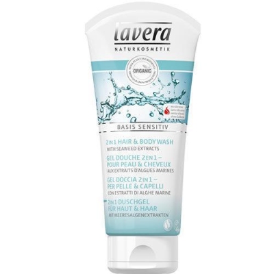 Foto van Lavera hair & body wash 2 in 1 200ml via drogist