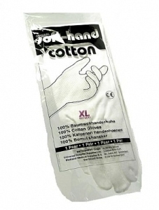 Foto van Blockland verbandhandschoen soft cotton l 13 2st via drogist