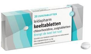 Foto van Leidapharm keeltabletten chloorhex 2,5mg 20tab via drogist