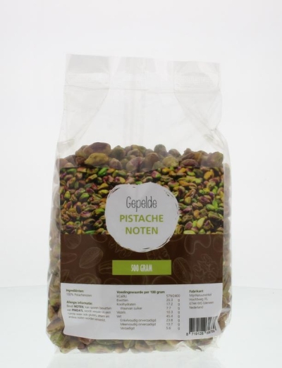 Foto van Mijnnatuurwinkel gepelde pistache noten 500g via drogist