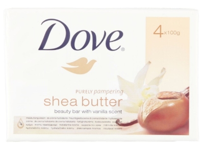 Foto van Dove zeep purely pampering sheabutter 4pack 100gr via drogist