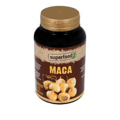 Foto van Superfoodz maca 5:1 bio raw 120cap via drogist