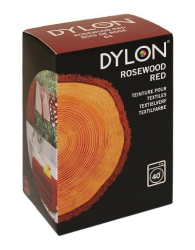 Foto van Dylon textielverf 64 rosewood red 350g via drogist